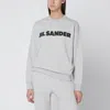 Jil Sander Light Grey Sweatshirt With Logo Print In White