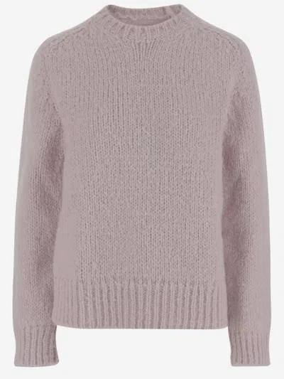 JIL SANDER LIGHT PINK CREWNECK PULLOVER