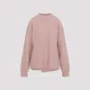 Jil Sander Long Sleeves Knitwear Asymmetric Hem In Pink