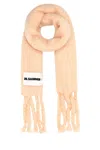 Jil Sander Soft Mohair Blend Scarf With Fringed Ends