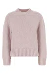 Jil Sander Mohair Blend Crew Neck Sweater In Pink