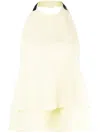 Jil Sander Halterneck Open-back Top In Light Yellow