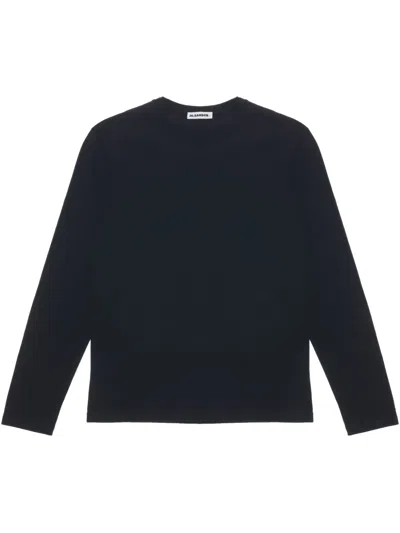 Jil Sander Lightweight Cotton Jumper In 黑色
