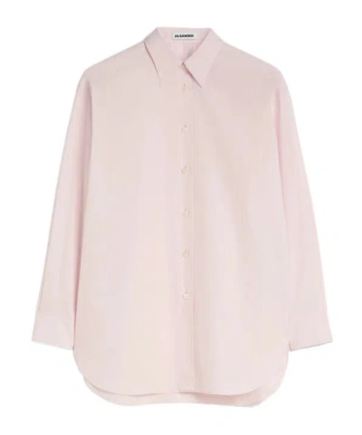 Jil Sander Lightweight Cotton Poplin Shirt In Pink