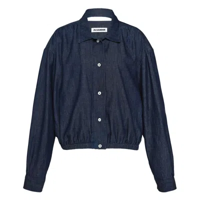 Jil Sander Lightweight Denim Blouson Jacket In Blue