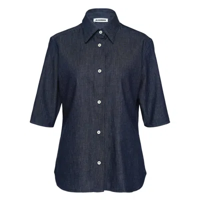 Jil Sander Lightweight Denim Shirt In Blue