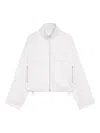 Jil Sander Logo-patch Canvas Cargo Jacket In White