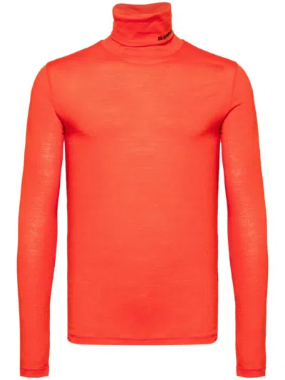 Jil Sander Lightweight Technical Top In Red