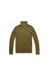 Jil Sander + Lightweight Technical Wool Jersey Turtleneck Green