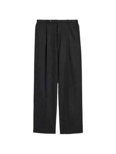 Jil Sander Lightweight Wool Flannel Trousers In Black