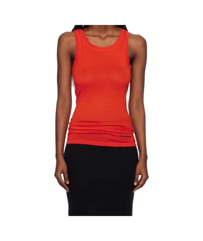 Jil Sander Lightweight Wool Knit Vest In Blue