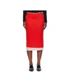 Jil Sander Lightweight Wool Layered Midi Skirt In Red