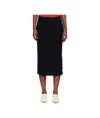 Jil Sander Lightweight Wool Layered Midi Skirt In Black