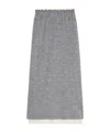 Jil Sander Lightweight Wool Layered Skirt In Gray