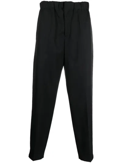 JIL SANDER JIL SANDER LIGHTWEIGHT WOOL TAPERED TROUSERS
