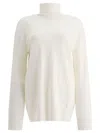 Jil Sander Lighweight Turtleneck Sweater Knitwear White