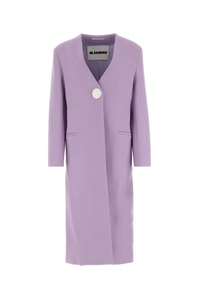 Jil Sander Lilac Cashmere Coat In 529