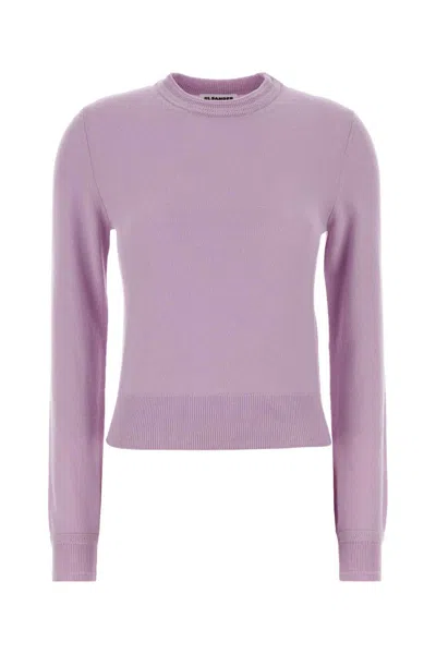 Jil Sander Lilac Wool Sweater For Women In Purple