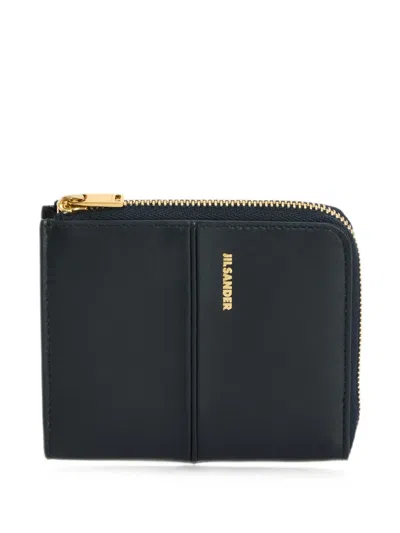Jil Sander Linea Card Holder In Blue