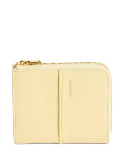 Jil Sander Linea Card Holder In Yellow