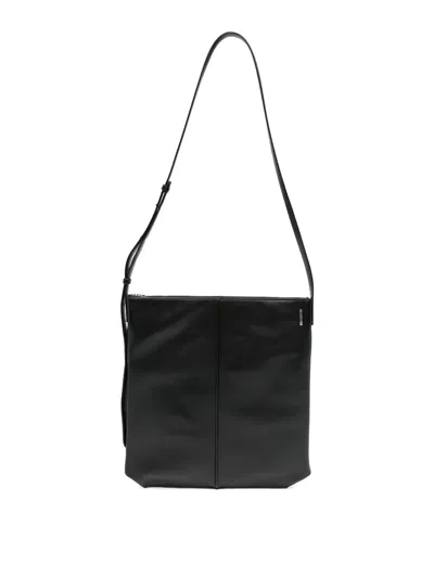 Jil Sander Linea Crossbody Bag In Black