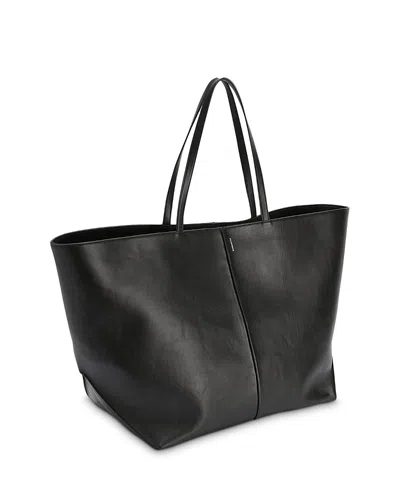 Jil Sander Linea Large Leather Tote In Black