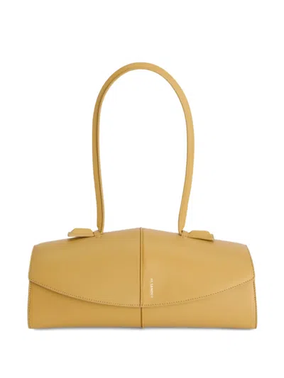 Jil Sander Linea Small Leather Shoulder Bag In Yellow