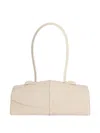 Jil Sander Linea Angular Leather Shoulder Bag In Neutral