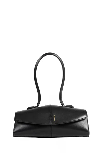 Jil Sander Linea Shoulder Bag In Black
