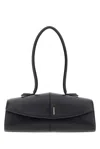 Jil Sander Structured Leather Shoulder Bag In Black