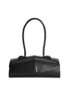 Jil Sander Linea Small Leather Shoulder Bag In Black