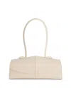 Jil Sander Linea Small Leather Shoulder Bag In Neutral