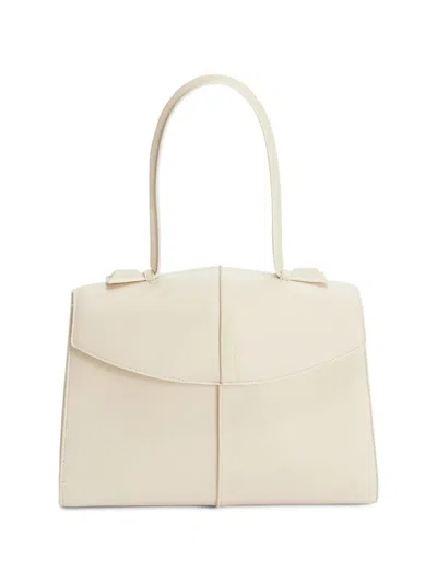 Jil Sander Linea Top Handle Medium Bag In White