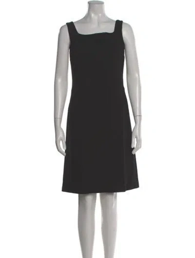 Pre-owned Jil Sander Linen Knee-length Dress In Black