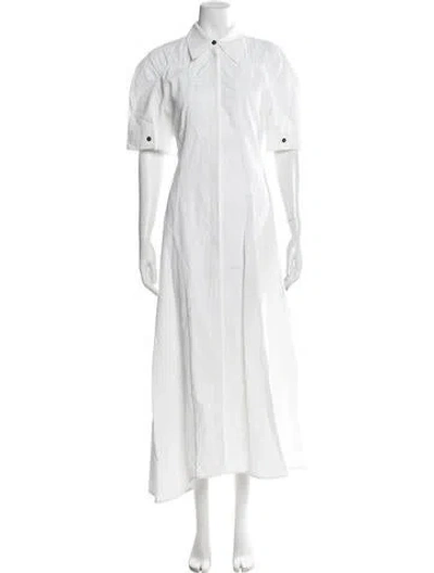 Pre-owned Jil Sander Linen Midi Length Dress W/ Tags In White