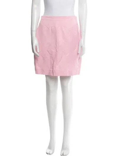 Pre-owned Jil Sander Linen Mini Skirt In Pink