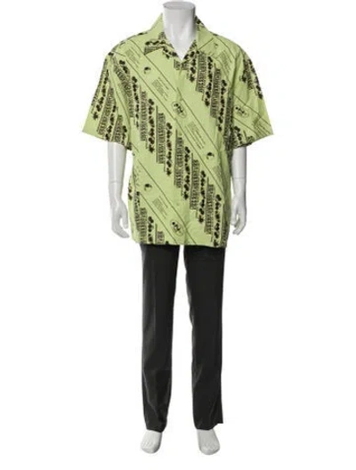 Pre-owned Jil Sander Linen Printed Shirt W/ Tags In Green