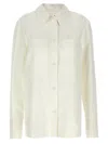 Jil Sander Linen Shirt With Chest Pockets And Long Sleeves In White