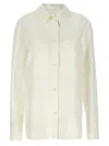 Jil Sander Linen Shirt With Chest Pockets And Long Sleeves In White
