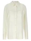 Jil Sander Linen Shirt With Chest Pockets And Long Sleeves In White