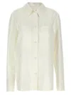 Jil Sander Linen Shirt With Chest Pockets And Long Sleeves In White