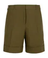 Jil Sander Linen Bermuda Shorts Bermuda And Short Green In Green