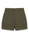 Jil Sander Linen Bermuda Shorts Bermuda And Short Green In Green