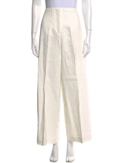 Pre-owned Jil Sander Linen Wide Leg Pants In Neutral