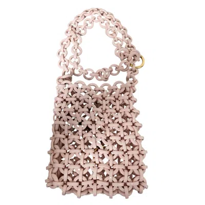 Jil Sander Link Leather Crossbody Bag In Pink