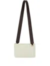 Jil Sander Link Lg Logo-strap Leather Crossbody Bag In White