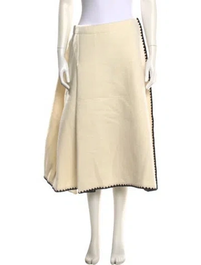 Pre-owned Jil Sander Llama Midi Length Skirt In Neutral