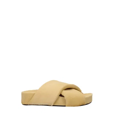 Jil Sander Loafers And Clogs Women Cavallino Beige/champagne In Multi