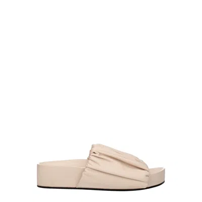 Jil Sander Loafers And Clogs Women's Leather Pink/powder Pink In Neutral