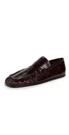 Jil Sander Patent Leather Loafers In Dark Earth